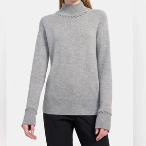 [S]Theory Heather Gray Cowl Neck Cashmere Sweater EUC